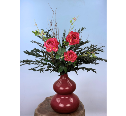 Zijden & droogboeket "Rozen Liefde" | 80cm