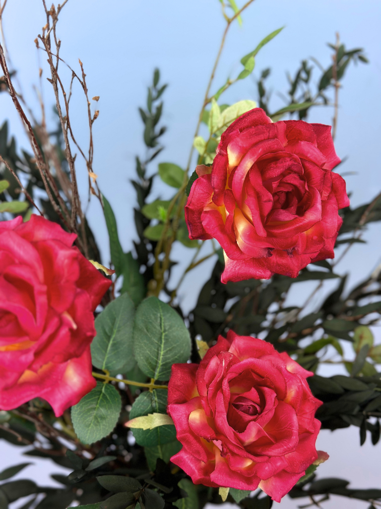 Zijden & droogboeket "Rozen Liefde" | 80cm