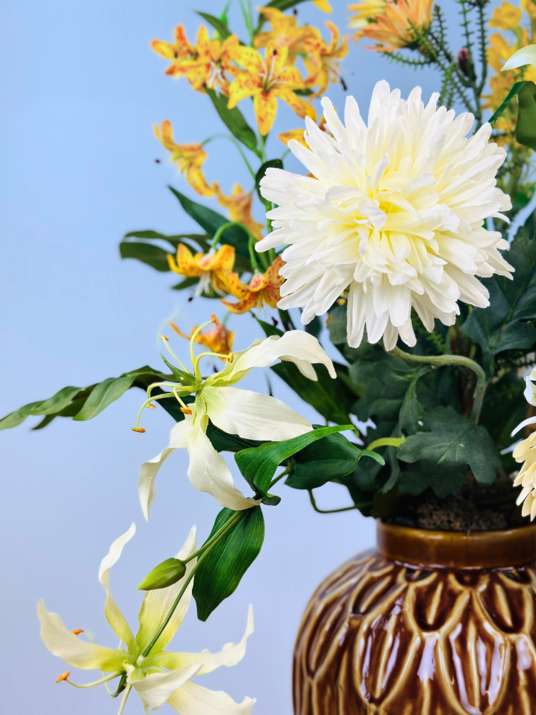 Zijdenbloemen boeket "Sunny Day" | 70cm