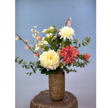 Zijdenbloemen boeket "Pastel Garden" | 65 cm