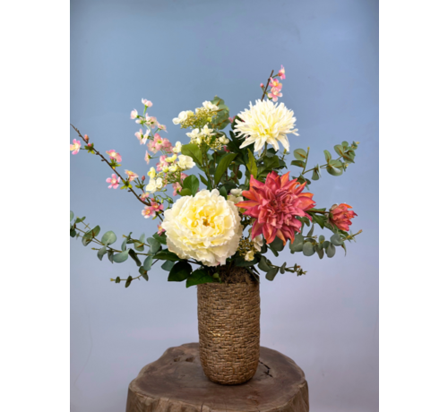 Zijdenbloemen boeket "Pastel Garden" | 65 cm