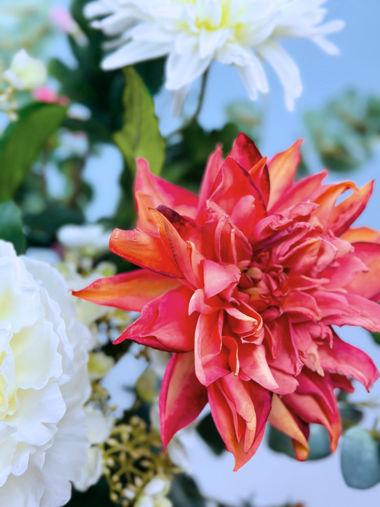 Zijdenbloemen boeket "Pastel Garden" | 65 cm