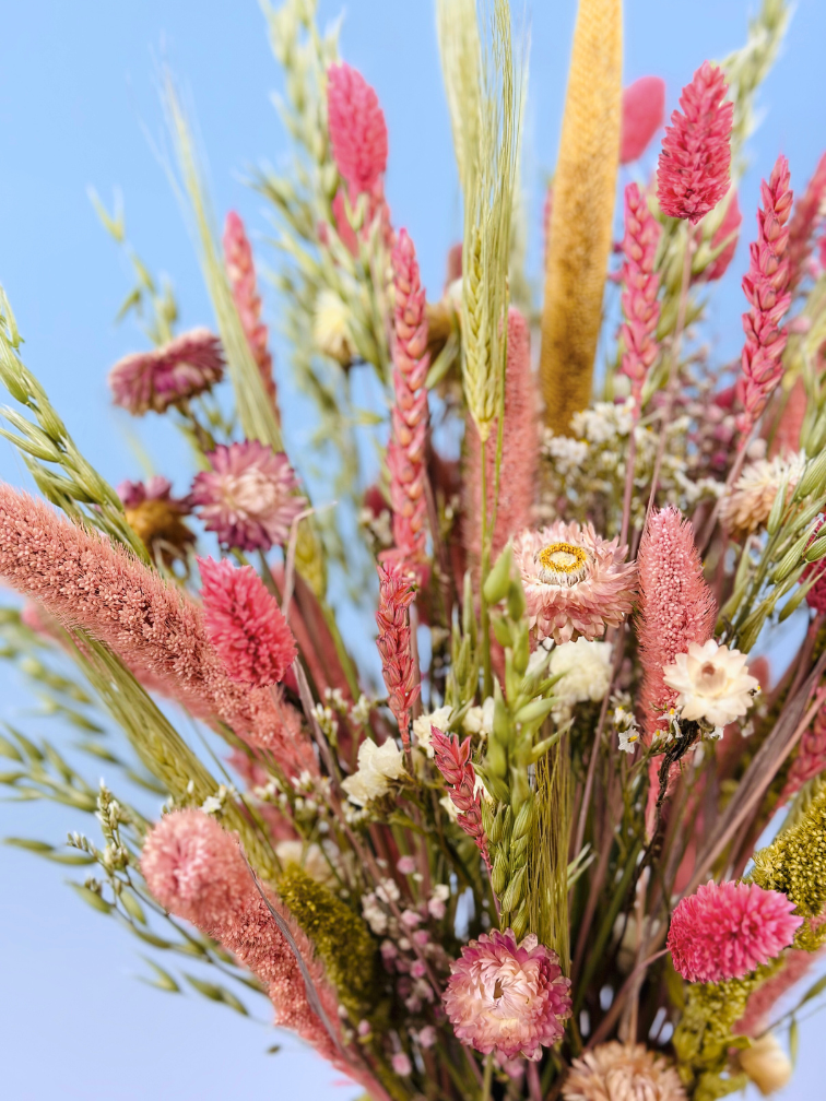 Droogbloemen boeket "Natural Pink" | 55cm