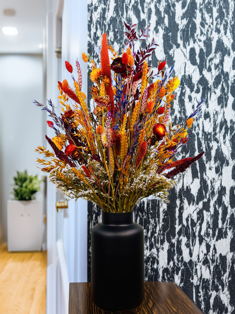 Droogbloemen boeket "Warm Sunset" | 65cm - zonder vaas
