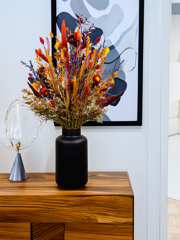 Droogbloemen boeket "Warm Sunset" | 65cm - zonder vaas