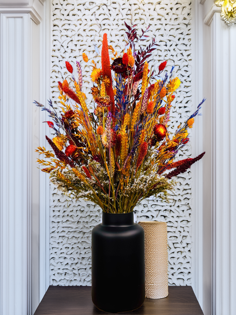 Droogbloemen boeket "Warm Sunset" | 65cm - zonder vaas