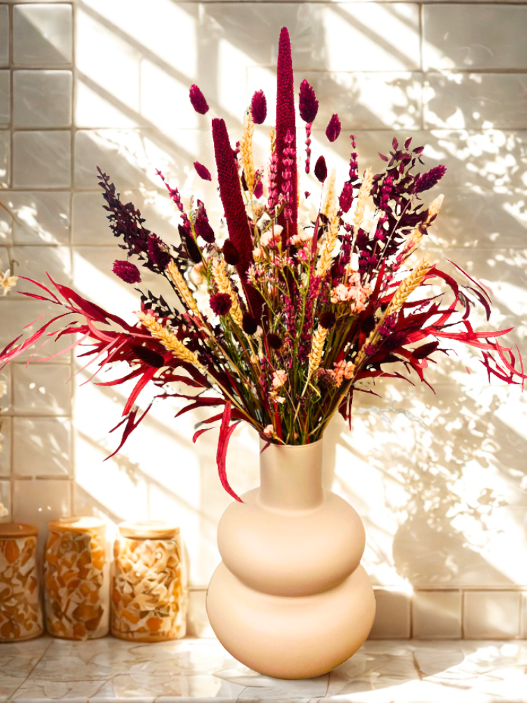 Droogbloemen boeket "Madame Grise" | 50cm