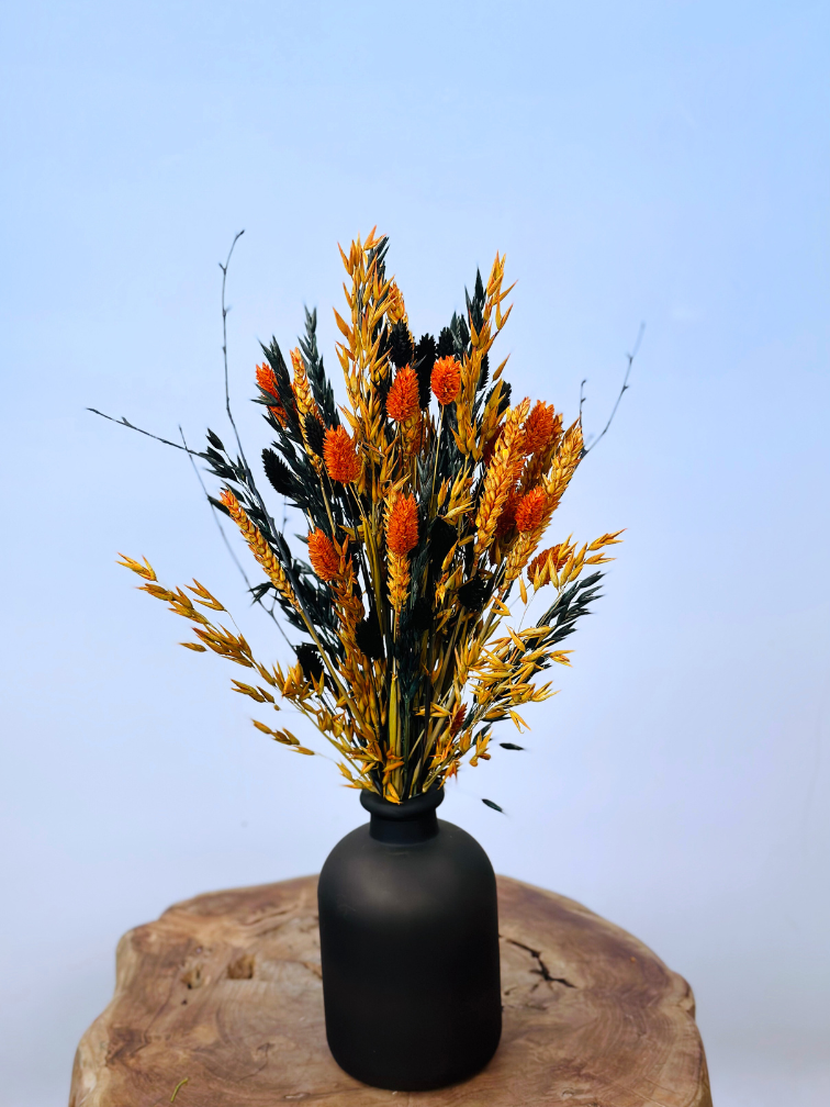 Droogbloemen boeket Pumpkin Spice - inclusief vaas | 40 cm