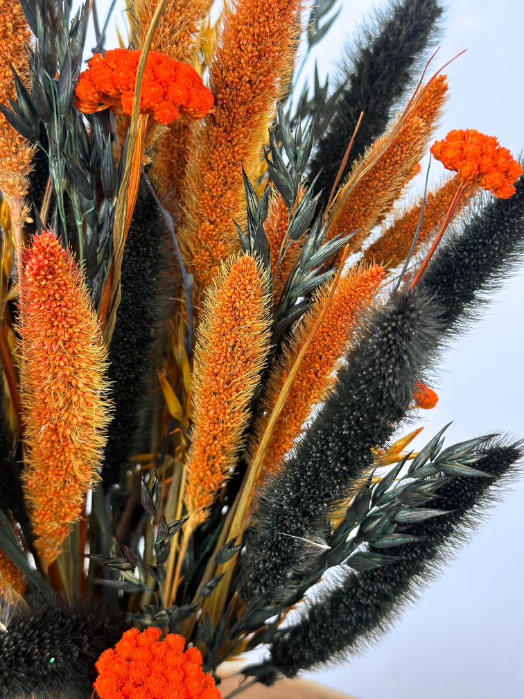 Droogbloemen boeket "Spooky Vibes" |  incl. vaas