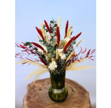Droogboeket "Sweet Red" | 50 cm