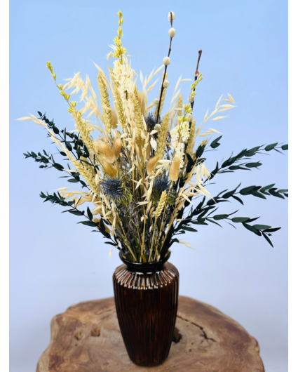 Droogbloemen boeket "Asari's Hope" - incl. vaas | 50cm