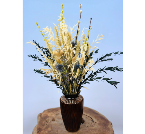 Droogbloemen boeket "Asari's Hope" - incl. vaas | 50cm