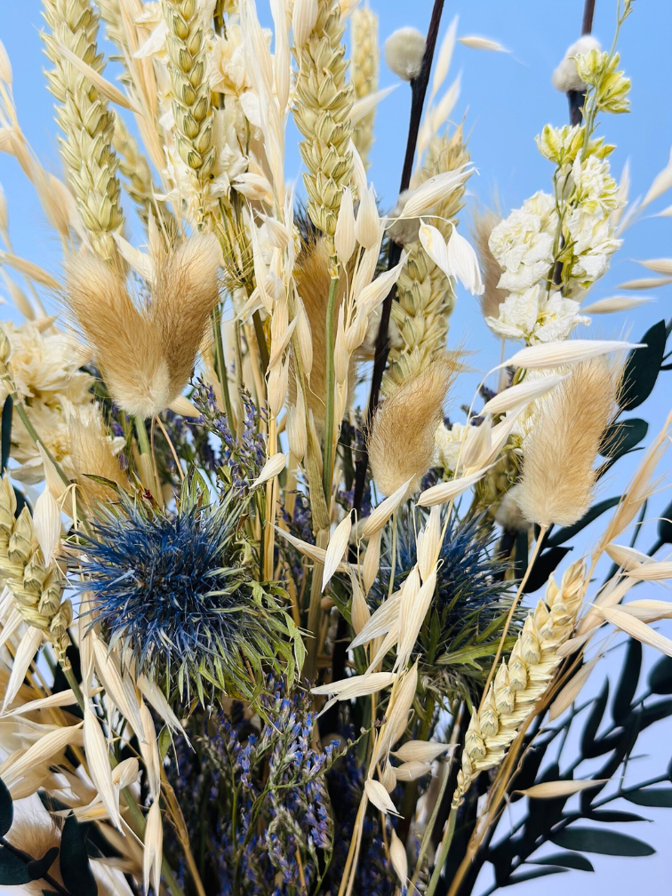 Droogbloemen boeket "Asari's Hope" - incl. vaas | 50cm