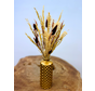 Droogboeket "Gouden Gloed" mini incl. vaas | 25cm