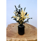 Droogbloemen boeket "Midnight Bloom" incl. vaasje