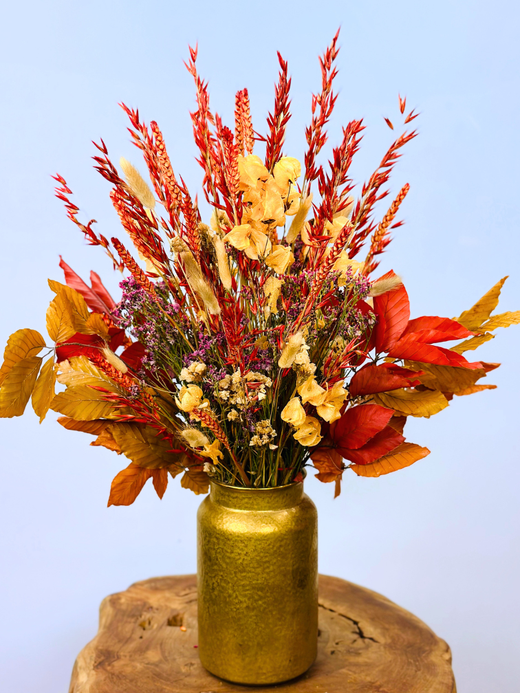 Droogbloemen boeket "Golden Kiss" | 60cm
