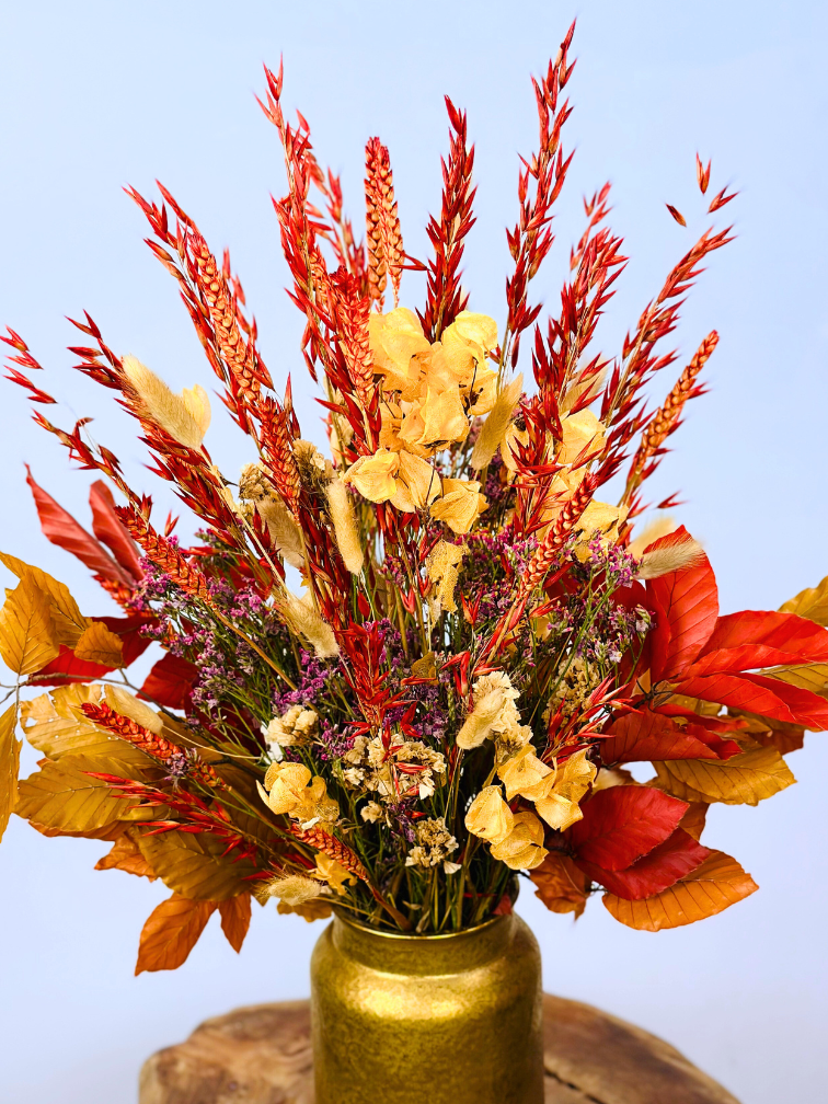 Droogbloemen boeket "Golden Kiss" | 60cm