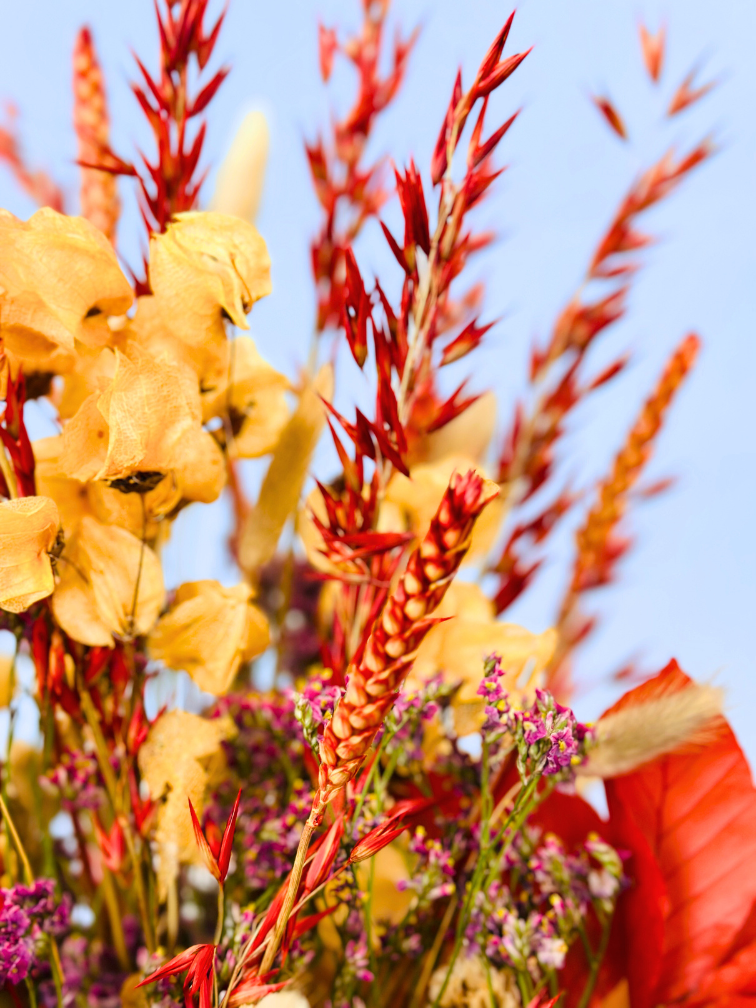 Droogbloemen boeket "Golden Kiss" | 60cm