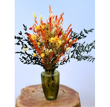 Droogbloemen boeket "Luxury Field" | 45cm | incl. vaas