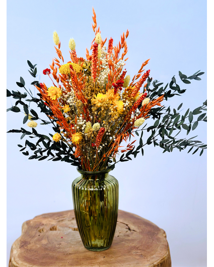 Droogbloemen boeket "Luxury Field" | 45cm | incl. vaas