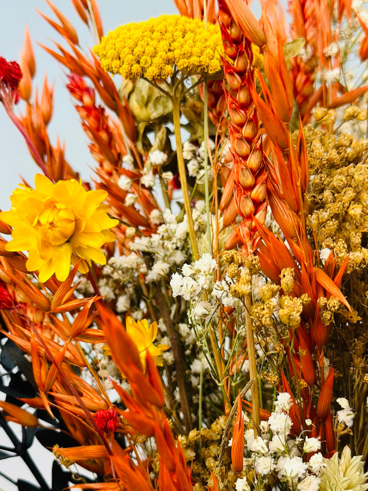 Droogbloemen boeket "Luxury Field" | 45cm | incl. vaas