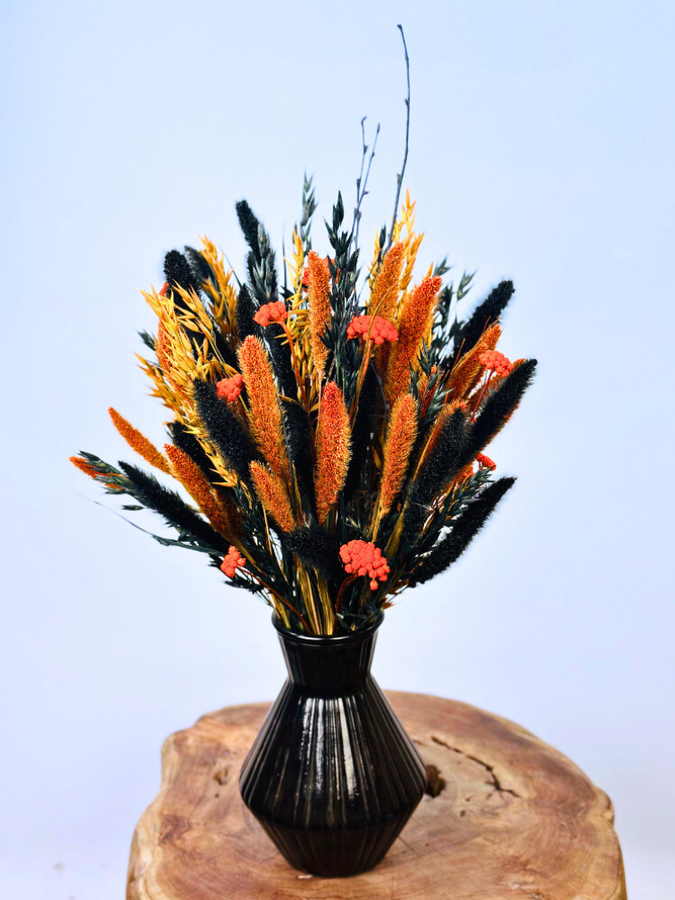 Droogbloemen boeket "Spooky Vibes" |  incl. vaas