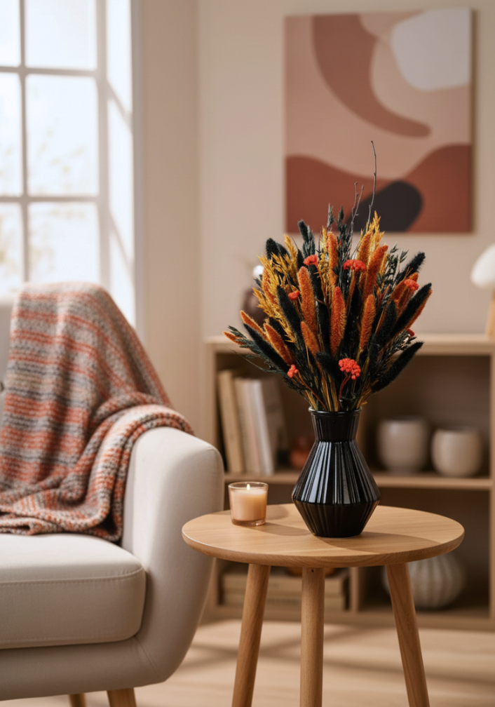 Droogbloemen boeket "Spooky Vibes" |  incl. vaas