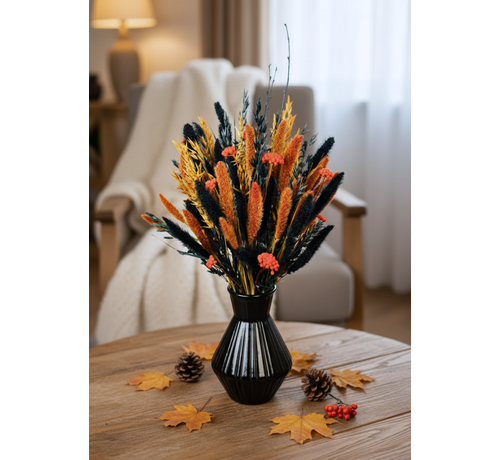 Droogbloemen boeket "Spooky Vibes" |  incl. vaas