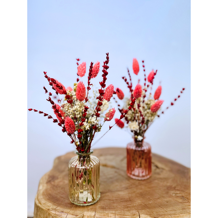 Setjes met droogbloemen