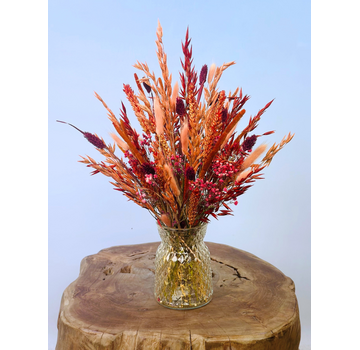 Droogboeket "Sweet Kiss" | 30cm - inclusief vaas