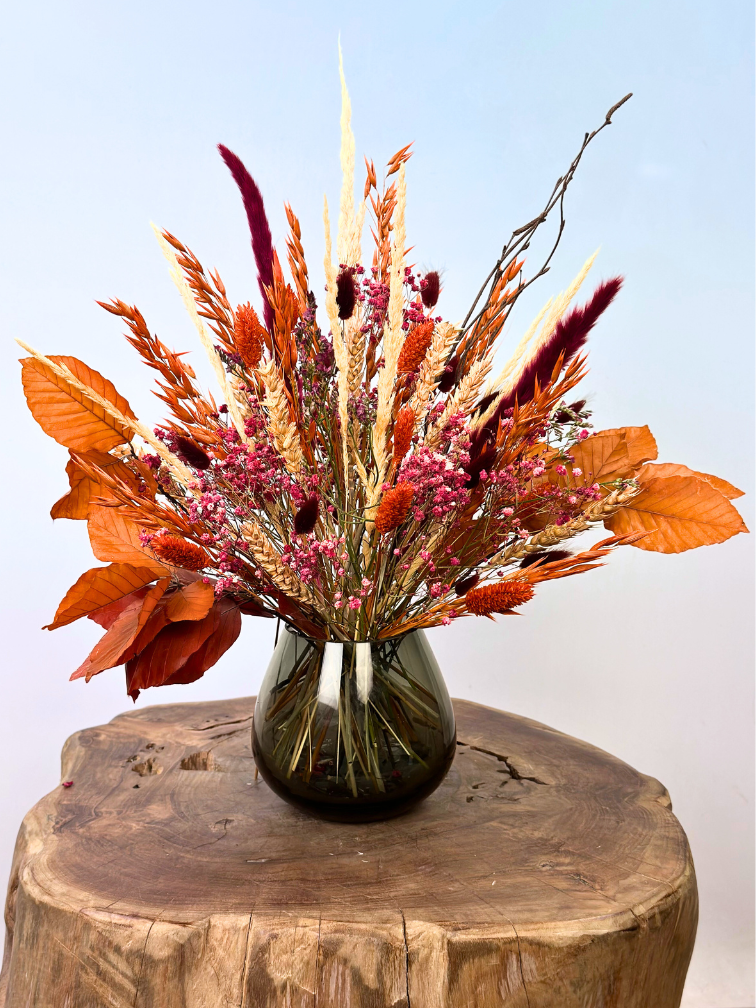 Droogboeket "Josephine's Colours small" - incl. vaas | 35 cm