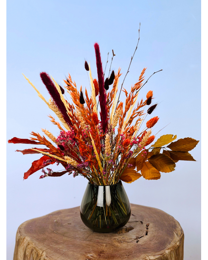 Droogboeket "Josephine's Colours small" - incl. vaas | 35 cm