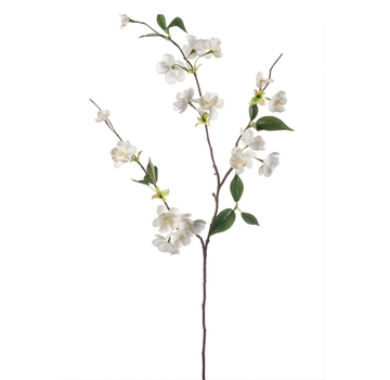 Zijden bloem "Peach Blossom" cream | 80 cm