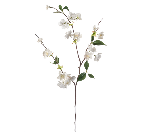 Zijden bloem "Peach Blossom" cream | 80 cm