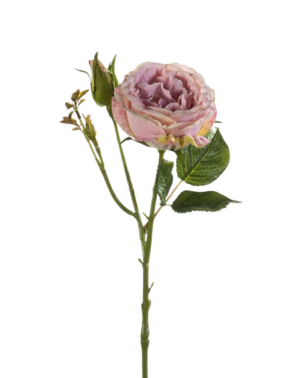 Zijden bloem "Rose Anne" spray purple | 37 cm