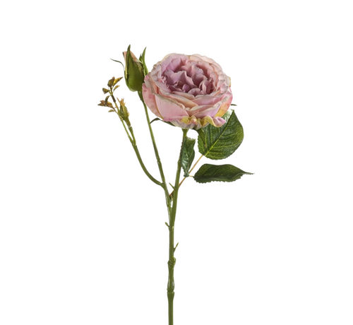 Zijden bloem "Rose Anne" spray purple | 37 cm