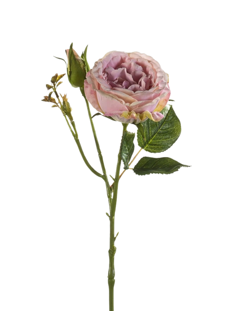 Zijden bloem "Rose Anne" spray purple | 37 cm