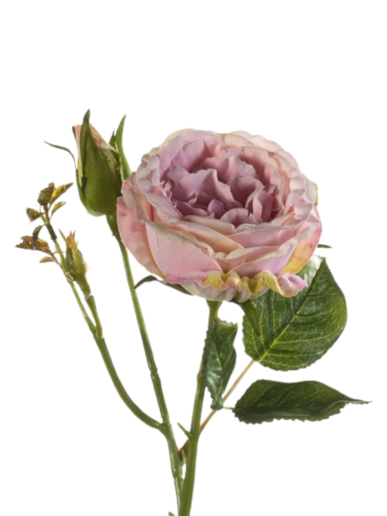 Zijden bloem "Rose Anne" spray purple | 37 cm