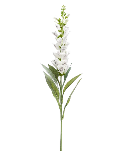Zijden bloem "Digitalis" spray cream | 92 cm