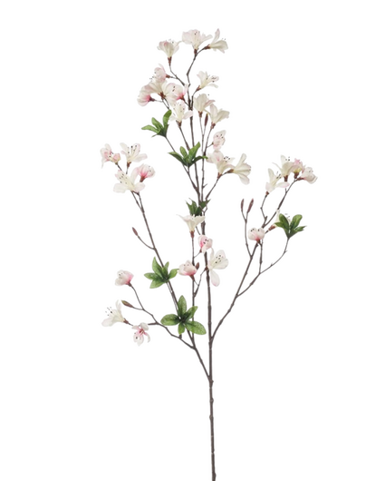 Zijden bloem "Azalea" cream / pink | 90 cm