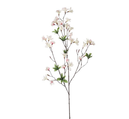 Zijden bloem "Azalea" cream / pink | 90 cm