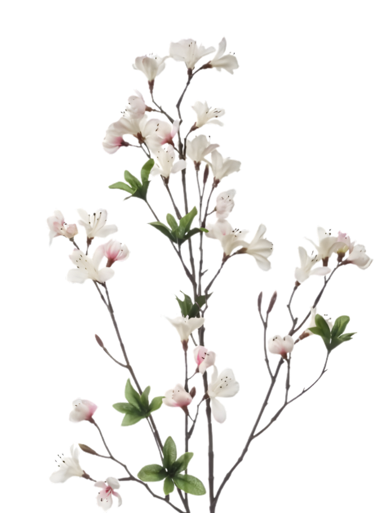 Zijden bloem "Azalea" cream / pink | 90 cm