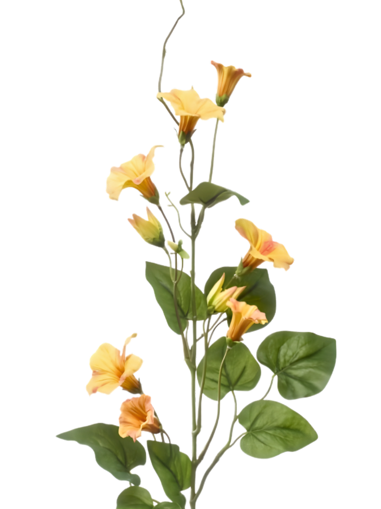 Zijden bloem "Petunia" yellow | 74 cm