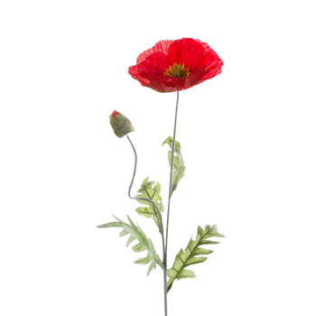 Zijden bloem "Poppy" red | 70 cm