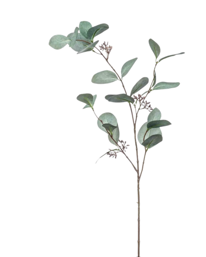 Zijden bloem "Eucalyptus" grey | 73 cm