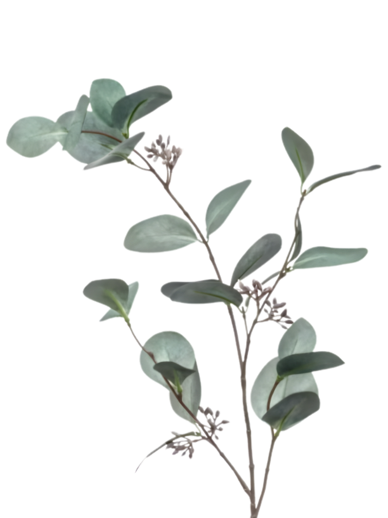 Zijden bloem "Eucalyptus" grey | 73 cm