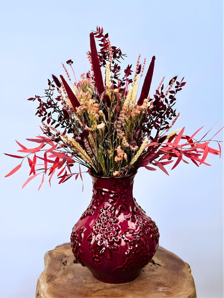 Droogbloemen boeket "Madam Rouge" | 50cm