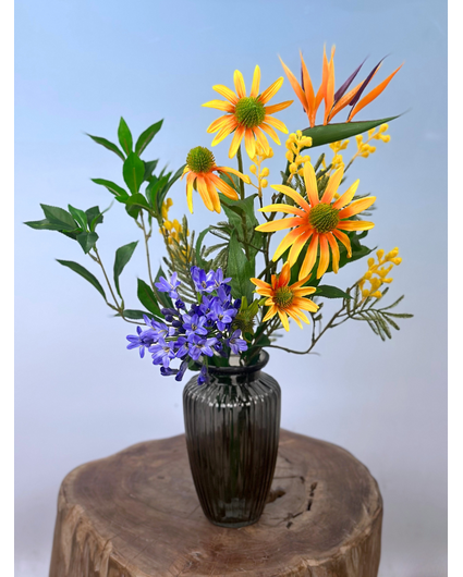 Zijden boeket "Zonnedauw" - 55 cm