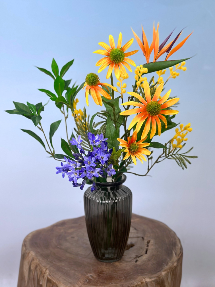 Zijden boeket "Zonnedauw" - 55 cm