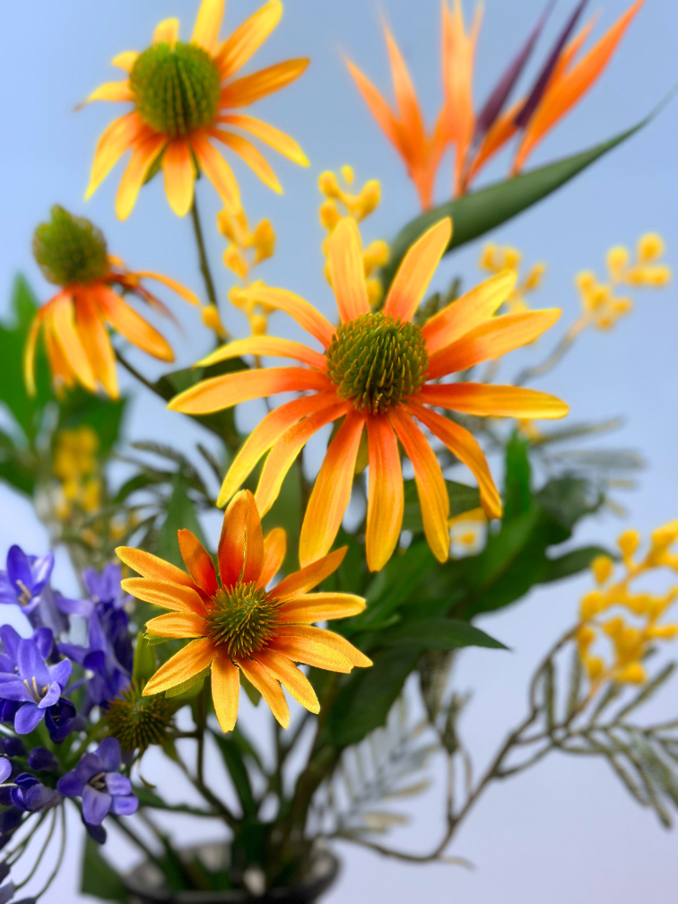 Zijden boeket "Zonnedauw" - 55 cm